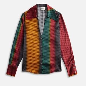 AnonlyChild Silk Button down shirt